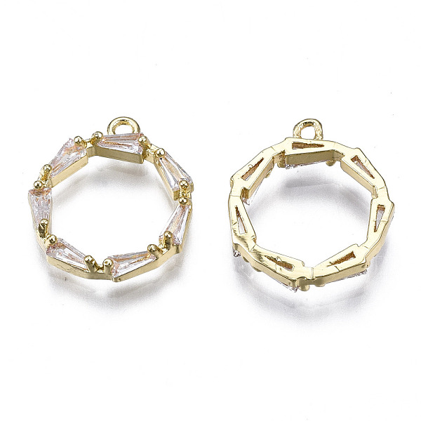 PandaHall Brass Inlaid Clear Cubic Zirconia Pendants, Ring, Golden, 16x14x3mm, Hole: 1.4mm Brass+Cubic Zirconia Ring Clear
PandaHall Brass Inlaid Clear Cubic Zirconia Pendants, Ring, Golden, 16x14x3mm, Hole: 1.4mm Brass+Cubic Zirconia Ring Clear