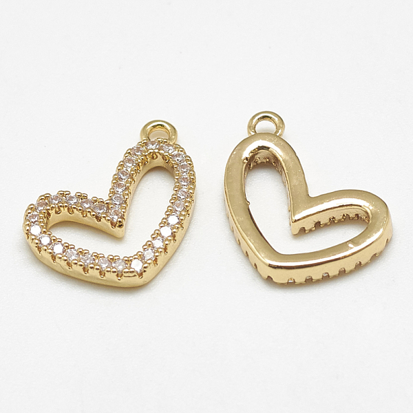 PandaHall Brass Charms, with Cubic Zirconia, Heart, Clear, Real 18K Gold Plated, 13x14x2mm, Hole: 1.5mm Brass+Cubic Zirconia Heart Clear
PandaHall Brass Charms, with Cubic Zirconia, Heart, Clear, Real 18K Gold Plated, 13x14x2mm, Hole: 1.5mm Brass+Cubic Zirconia Heart Clear