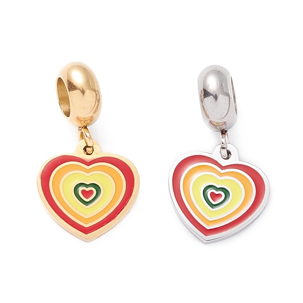 PandaHall 304 Stainless Steel European Dangle Charms, Large Hole Pendants, with Enamel, Golden & Stainless Steel Color, Heart, Red, 21mm...
PandaHall 304 Stainless Steel European Dangle Charms, Large Hole Pendants, with Enamel, Golden & Stainless Steel Color, Heart, Red, 21mm...