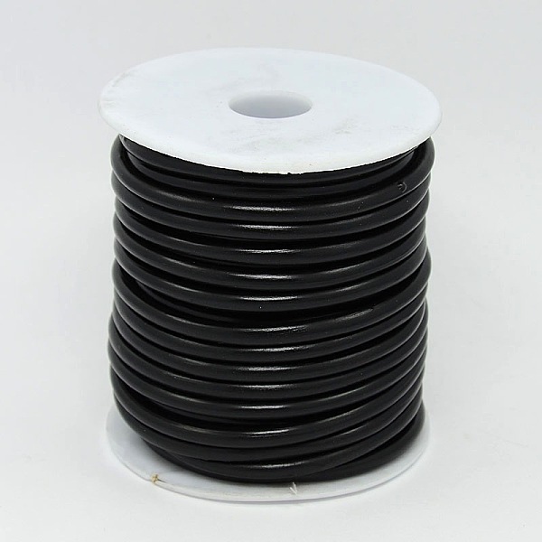 PandaHall Synthetic Rubber Cord, Hollow, with White Plastic Spool, Black, 5mm, Hole: 3mm, about 10.93 yards(10m)/roll PVC Black
PandaHall Synthetic Rubber Cord, Hollow, with White Plastic Spool, Black, 5mm, Hole: 3mm, about 10.93 yards(10m)/roll PVC Black
