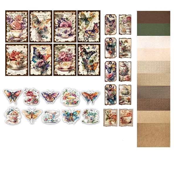 PandaHall 100Pcs Scrapbook Paper Stickers, for DIY Album Scrapbook, Greeting Card, Background Paper, Butterfly, 184x162x16mm Paper Butterfly
PandaHall 100Pcs Scrapbook Paper Stickers, for DIY Album Scrapbook, Greeting Card, Background Paper, Butterfly, 184x162x16mm Paper Butterfly