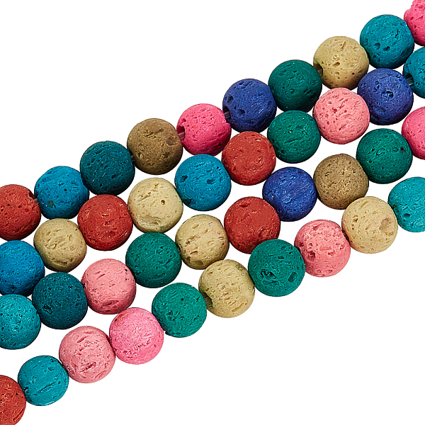 PandaHall Olycraft 4 Strands Synthetic Lava Rock Beads Strands, Dyed, Round, Colorful, 6mm, Hole: 1mm, about 61pcs/strand, 14.96 inch(38cm)..., Multicolor
PandaHall Olycraft 4 Strands Synthetic Lava Rock Beads Strands, Dyed, Round, Colorful, 6mm, Hole: 1mm, about 61pcs/strand, 14.96 inch(38cm)..., Multicolor