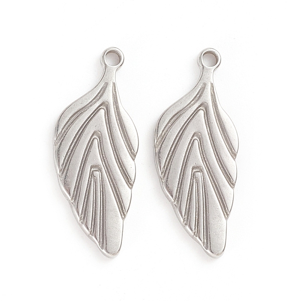 PandaHall 304 Stainless Steel Pendants, Leaf, Stainless Steel Color, 26x10.5x2mm, Hole: 1.8mm 304 Stainless Steel Leaf
PandaHall 304 Stainless Steel Pendants, Leaf, Stainless Steel Color, 26x10.5x2mm, Hole: 1.8mm 304 Stainless Steel Leaf