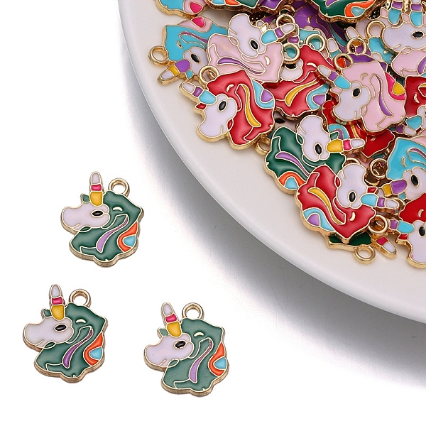 PandaHall Alloy Enamel Pendants, Unicorn Charm, Golden, Green, 18x16mm Alloy+Enamel Unicorn Green
PandaHall Alloy Enamel Pendants, Unicorn Charm, Golden, Green, 18x16mm Alloy+Enamel Unicorn Green