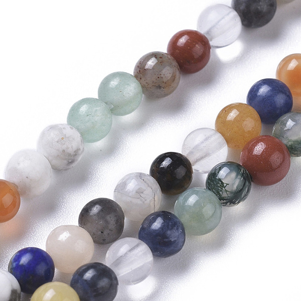 PandaHall Natural Mixed Gemstone Beads Strands, Round, 4mm, Hole: 0.5mm, about 91pcs/strand, 15.35 inch(39cm) Mixed Stone Round
PandaHall Natural Mixed Gemstone Beads Strands, Round, 4mm, Hole: 0.5mm, about 91pcs/strand, 15.35 inch(39cm) Mixed Stone Round