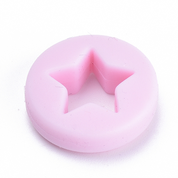 PandaHall Food Grade Eco-Friendly Silicone Focal Beads, Chewing Beads For Teethers, DIY Nursing Necklaces Making, Flat Round with Star, Pink...
PandaHall Food Grade Eco-Friendly Silicone Focal Beads, Chewing Beads For Teethers, DIY Nursing Necklaces Making, Flat Round with Star, Pink...