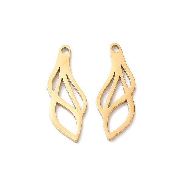 PandaHall 201 Stainless Steel Pendants, Laser Cut, Hollow, Leaf Charm, Golden, 20x7x1mm, Hole: 1.2mm 201 Stainless Steel Leaf
PandaHall 201 Stainless Steel Pendants, Laser Cut, Hollow, Leaf Charm, Golden, 20x7x1mm, Hole: 1.2mm 201 Stainless Steel Leaf