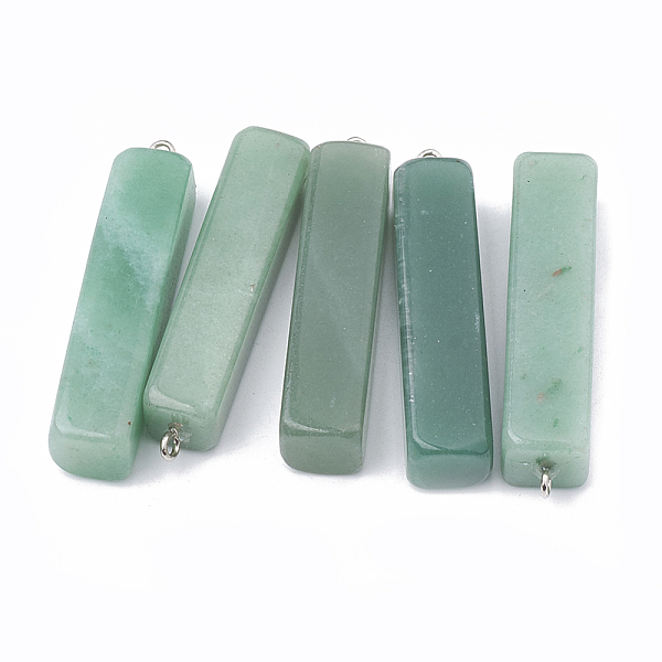 PandaHall Natural Green Aventurine Pendants, with Platinum Tone Iron Finding, Cuboid, 54x12x12mm, Hole: 2mm Green Aventurine Cuboid
PandaHall Natural Green Aventurine Pendants, with Platinum Tone Iron Finding, Cuboid, 54x12x12mm, Hole: 2mm Green Aventurine Cuboid