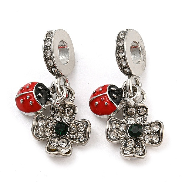 PandaHall Rack Plating Alloy Enamel Ladybird European Dangle Charms, Large Hole Pendants, Platinum, with Rhinestone, Cadmium Free & Nickel..., Red
PandaHall Rack Plating Alloy Enamel Ladybird European Dangle Charms, Large Hole Pendants, Platinum, with Rhinestone, Cadmium Free & Nickel..., Red