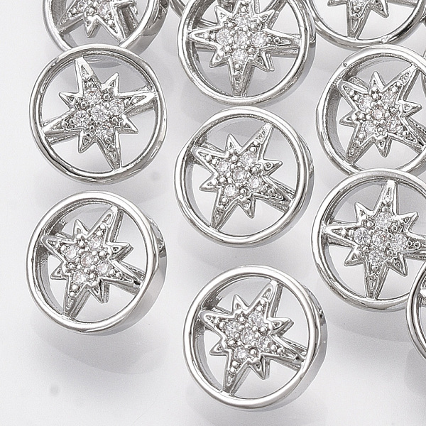 PandaHall Brass Shank Buttons, with Micro Pave Cubic Zirconia, Flat Round with Star, Clear, Platinum, 9.5x6mm, Hole: 1.4mm Brass Flat Round...
PandaHall Brass Shank Buttons, with Micro Pave Cubic Zirconia, Flat Round with Star, Clear, Platinum, 9.5x6mm, Hole: 1.4mm Brass Flat Round...