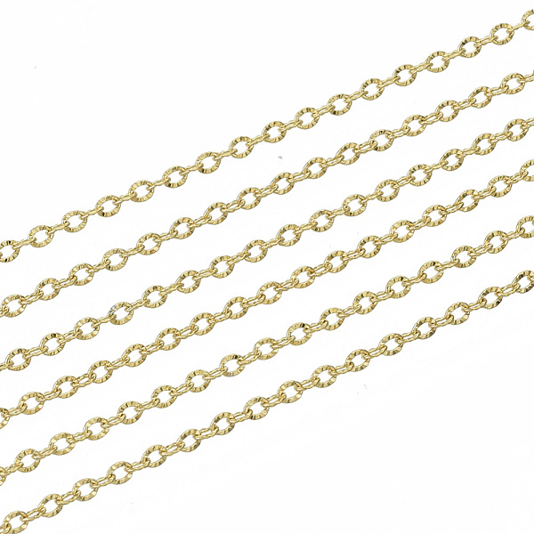 PandaHall Vacuum Plating 304 Stainless Steel Chains, Cable Chains, Link Chains, Textured, with Spool, Golden, 1.6x1.2x0.2mm, about 82.02...
PandaHall Vacuum Plating 304 Stainless Steel Chains, Cable Chains, Link Chains, Textured, with Spool, Golden, 1.6x1.2x0.2mm, about 82.02...