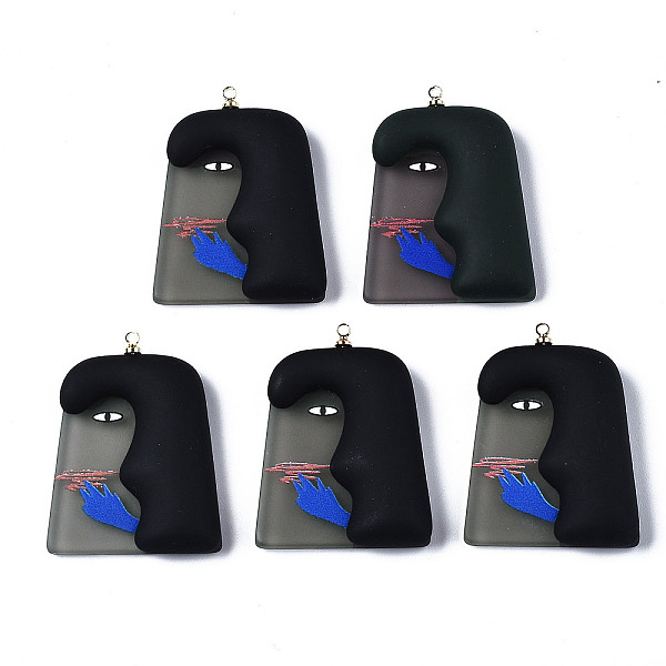 PandaHall Acrylic Pendants, with Resin, with Light Gold Plated Brass Loops, Face, Medium Blue, 36x27x8mm, Hole: 1.5mm Acrylic Human
PandaHall Acrylic Pendants, with Resin, with Light Gold Plated Brass Loops, Face, Medium Blue, 36x27x8mm, Hole: 1.5mm Acrylic Human