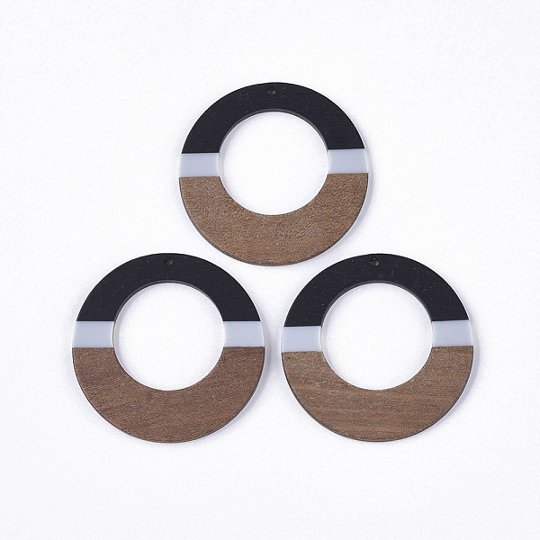 PandaHall Resin & Walnut Wood Pendants, Tri-color, Flat Round, Black, 49x3~3.5mm, Hole: 2mm Resin+Wood Flat Round Black
PandaHall Resin & Walnut Wood Pendants, Tri-color, Flat Round, Black, 49x3~3.5mm, Hole: 2mm Resin+Wood Flat Round Black