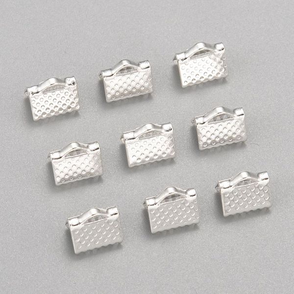 PandaHall Iron Ribbon Crimp Ends, Silver Color Plated, 8x8mm, Hole: 2mm Iron Silver
PandaHall Iron Ribbon Crimp Ends, Silver Color Plated, 8x8mm, Hole: 2mm Iron Silver