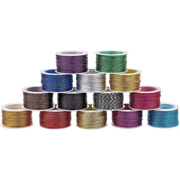 PandaHall Nylon Metallic Cords, Mixed Color, 1mm, about 20m/Roll, 12rolls/set Nylon Multicolor
PandaHall Nylon Metallic Cords, Mixed Color, 1mm, about 20m/Roll, 12rolls/set Nylon Multicolor