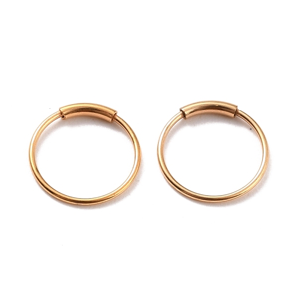PandaHall Ion Plating(IP) 304 Stainless Steel Hoop Earrings, Round, Golden, 9.5x0.5mm, Pin: 0.5mm 304 Stainless Steel Round
PandaHall Ion Plating(IP) 304 Stainless Steel Hoop Earrings, Round, Golden, 9.5x0.5mm, Pin: 0.5mm 304 Stainless Steel Round