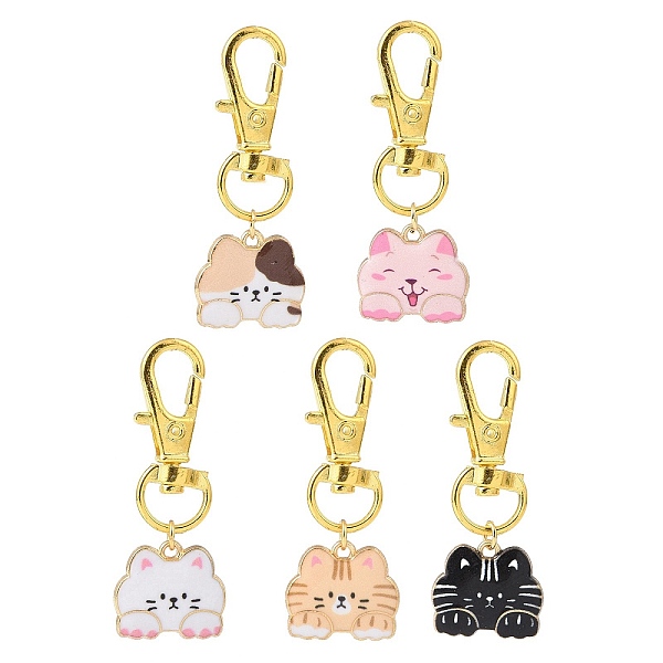 PandaHall Cat Alloy Enamel Pendants Decorations Set, Alloy Swivel Clasp Charms, Clip-on Charm, for Keychain, Purse, Backpack Ornament, Mixed..., Multicolor
PandaHall Cat Alloy Enamel Pendants Decorations Set, Alloy Swivel Clasp Charms, Clip-on Charm, for Keychain, Purse, Backpack Ornament, Mixed..., Multicolor