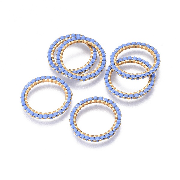 PandaHall MIYUKI & TOHO Handmade Japanese Seed Beads, with Golden Plated 304 Stainless Steel Link Rings, Loom Pattern, Ring/Circle..., Blue
PandaHall MIYUKI & TOHO Handmade Japanese Seed Beads, with Golden Plated 304 Stainless Steel Link Rings, Loom Pattern, Ring/Circle..., Blue