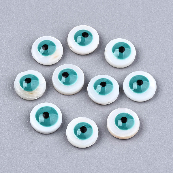 PandaHall Natural Freshwater Shell Beads, with Enamel, Flat Round with Evil Eye, Light Sea Green, 9x3.5mm, Hole: 0.8mm Freshwater Shell Evil...
PandaHall Natural Freshwater Shell Beads, with Enamel, Flat Round with Evil Eye, Light Sea Green, 9x3.5mm, Hole: 0.8mm Freshwater Shell Evil...