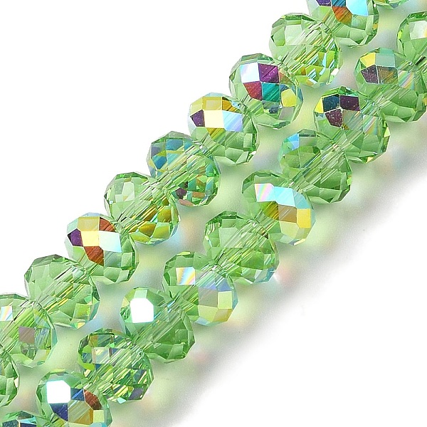 PandaHall AB Color Plated Transparent Electroplate Beads Strands, Faceted, Round, Lime Green, 7.5x6mm, Hole: 1mm, about 80~83pcs/strand...
PandaHall AB Color Plated Transparent Electroplate Beads Strands, Faceted, Round, Lime Green, 7.5x6mm, Hole: 1mm, about 80~83pcs/strand...