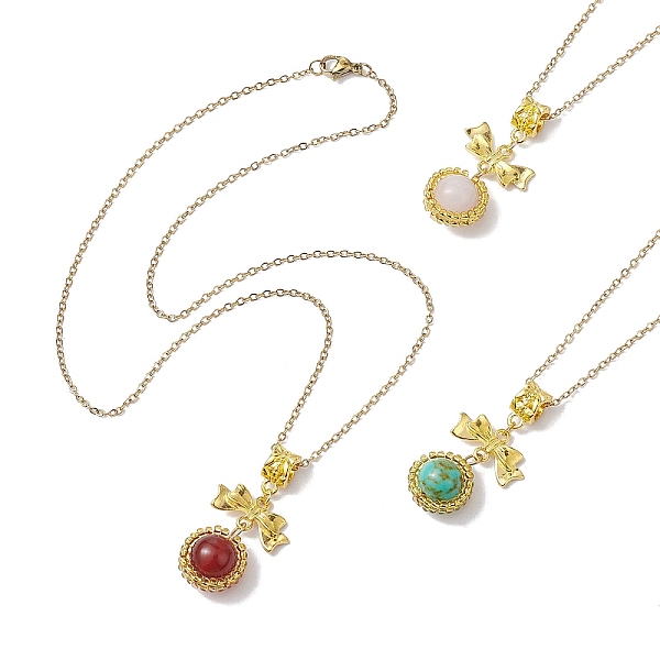 PandaHall 304 Stainless Steel Necklaces, Natural & Synthetic Gemstone and Alloy Charms, 17.83 inch(45.3cm) Mixed Stone
PandaHall 304 Stainless Steel Necklaces, Natural & Synthetic Gemstone and Alloy Charms, 17.83 inch(45.3cm) Mixed Stone