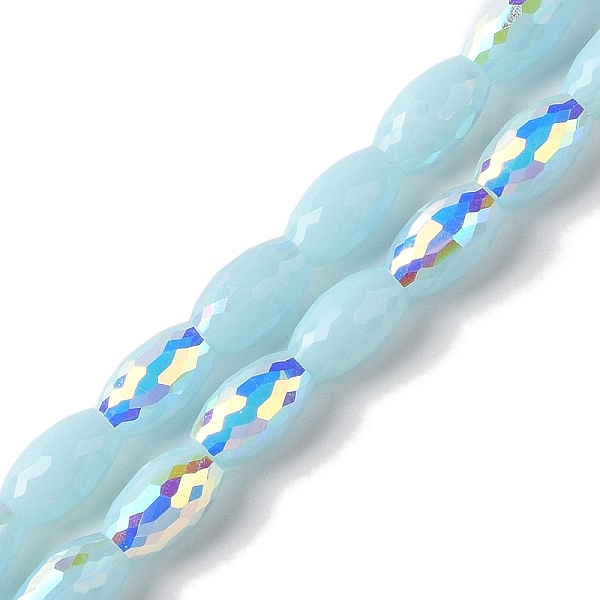 PandaHall AB Color Plated Electroplate Beads Strands, Faceted, Oval, Aqua, 10x6mm, Hole: 1.2mm, about 60pcs/strand, 24.02''(61cm) Glass Oval..., Cyan
PandaHall AB Color Plated Electroplate Beads Strands, Faceted, Oval, Aqua, 10x6mm, Hole: 1.2mm, about 60pcs/strand, 24.02''(61cm) Glass Oval..., Cyan