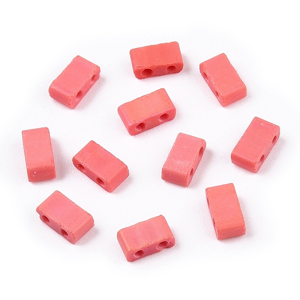 PandaHall 2-Hole Opaque Glass Seed Beads, Rectangle, Salmon, 4.5~5.5x2x2~2.5mm, Hole: 0.5~0.8mm Glass Rectangle Red
PandaHall 2-Hole Opaque Glass Seed Beads, Rectangle, Salmon, 4.5~5.5x2x2~2.5mm, Hole: 0.5~0.8mm Glass Rectangle Red
