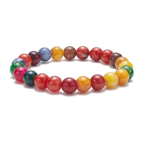 PandaHall Dyed Natural Weathered Agate Round Beaded Stretch Bracelet for Women, Colorful, Inner Diameter: 2-3/8 inch(6cm) Natural Agate
PandaHall Dyed Natural Weathered Agate Round Beaded Stretch Bracelet for Women, Colorful, Inner Diameter: 2-3/8 inch(6cm) Natural Agate