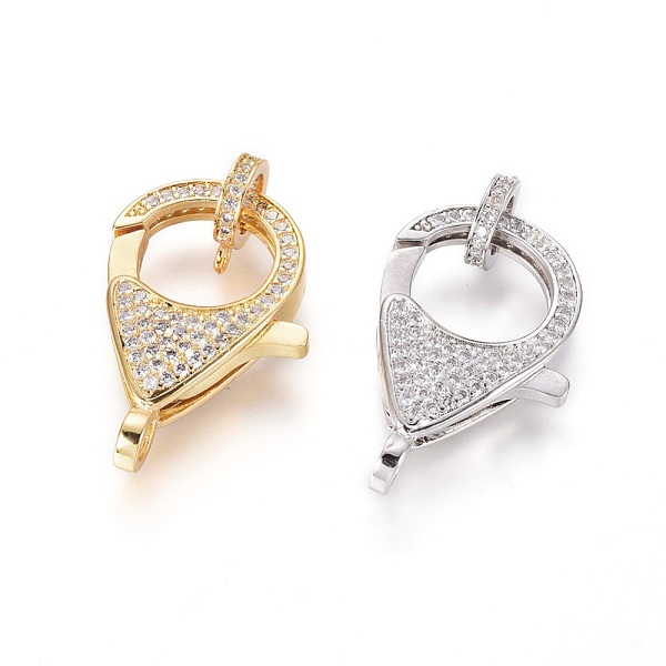 PandaHall Brass Micro Pave Cubic Zirconia Lobster Claw Clasps, with Bail Beads/Tube Bails, Platinum & Golden, Clasp: 26x17x5.5mm, Hole: 3mm..., Clear
PandaHall Brass Micro Pave Cubic Zirconia Lobster Claw Clasps, with Bail Beads/Tube Bails, Platinum & Golden, Clasp: 26x17x5.5mm, Hole: 3mm..., Clear