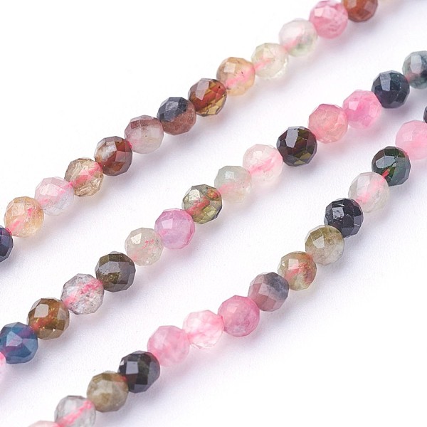 PandaHall Natural Tourmaline Beads Strands, Faceted, Round, Colorful, 3mm, Hole: 0.5mm, about 115~130pcs/strand, 14.5~16.1 inch(37~41cm)...
PandaHall Natural Tourmaline Beads Strands, Faceted, Round, Colorful, 3mm, Hole: 0.5mm, about 115~130pcs/strand, 14.5~16.1 inch(37~41cm)...