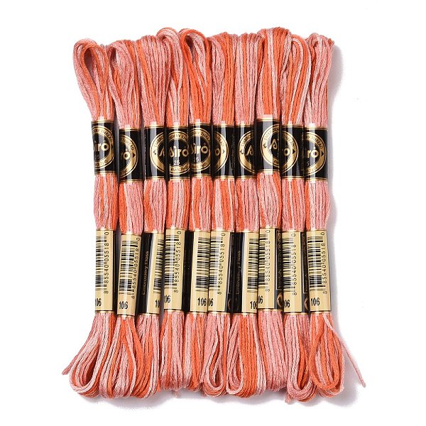 PandaHall 10 Skeins 6-Ply Polyester Embroidery Floss, Cross Stitch Threads, Segment Dyed, Tomato, 0.5mm, about 8.75 Yards(8m)/skein..., Red
PandaHall 10 Skeins 6-Ply Polyester Embroidery Floss, Cross Stitch Threads, Segment Dyed, Tomato, 0.5mm, about 8.75 Yards(8m)/skein..., Red