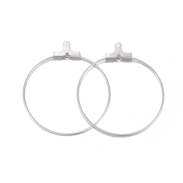 PandaHall 316 Surgical Stainless Steel Hoop Earring Findings, Ring, Stainless Steel Color, 35.5x31~32x0.7mm, 21 Gauge, Hole: 1mm 316...
PandaHall 316 Surgical Stainless Steel Hoop Earring Findings, Ring, Stainless Steel Color, 35.5x31~32x0.7mm, 21 Gauge, Hole: 1mm 316...