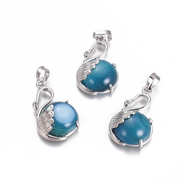 PandaHall Natural Agate Pendants, with Platinum Tone Brass Findings, Swan, Dyed & Heated, 30.8x18.8x8.5mm, Hole: 7x5mm Natural Agate Other...
PandaHall Natural Agate Pendants, with Platinum Tone Brass Findings, Swan, Dyed & Heated, 30.8x18.8x8.5mm, Hole: 7x5mm Natural Agate Other...