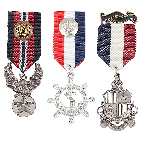 PandaHall AHANDMAKER 3 Pcs Alloy Pendant Lapel Pin, 3 Style Antique Bronze and Platinum Brooch Combat Hero Medal Alloy Military Medal..., Multicolor
PandaHall AHANDMAKER 3 Pcs Alloy Pendant Lapel Pin, 3 Style Antique Bronze and Platinum Brooch Combat Hero Medal Alloy Military Medal..., Multicolor