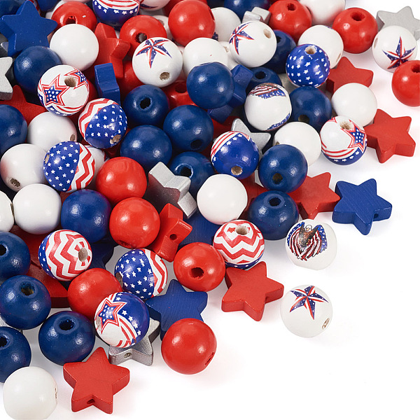 PandaHall 220Pcs Independence Day Theme Spray Painted Natural Wood Beads, Printed Beads, Round, Mixed Color, 15.5~19x15~20x6~16mm, Hole..., Multicolor
PandaHall 220Pcs Independence Day Theme Spray Painted Natural Wood Beads, Printed Beads, Round, Mixed Color, 15.5~19x15~20x6~16mm, Hole..., Multicolor