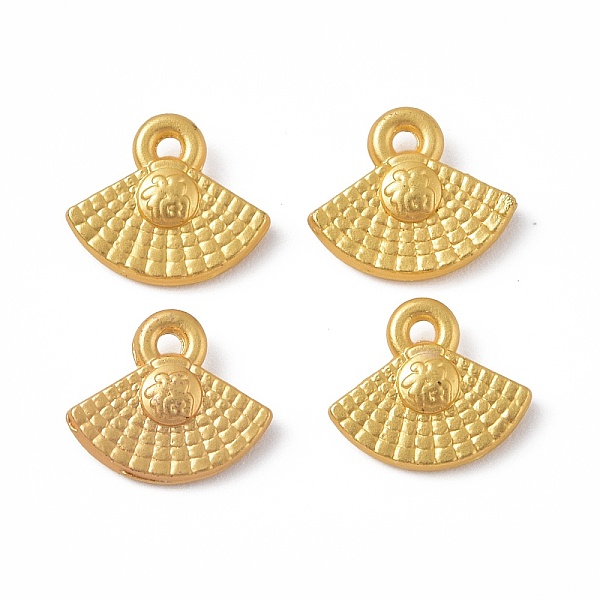 PandaHall Rack Plating Alloy Pendants, Cadmium Free & Lead Free & Nickle Free, Fan with Chinese Character Fu Charms, Matte Gold Color...
PandaHall Rack Plating Alloy Pendants, Cadmium Free & Lead Free & Nickle Free, Fan with Chinese Character Fu Charms, Matte Gold Color...