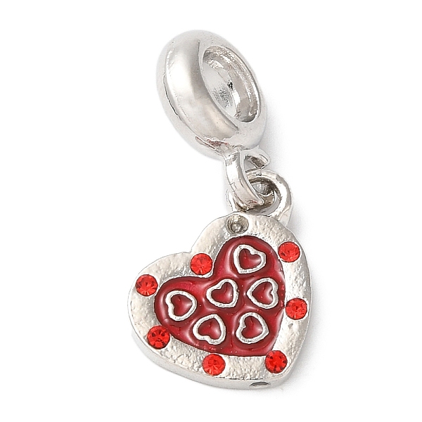 PandaHall Rack Plating Alloy Light Siam Rhinestone European Dangle Charms, Large Hole Heart Pendants with Red Enamel, Cadmium Free & Nickel...
PandaHall Rack Plating Alloy Light Siam Rhinestone European Dangle Charms, Large Hole Heart Pendants with Red Enamel, Cadmium Free & Nickel...