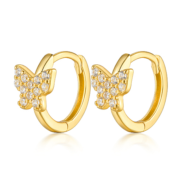 PandaHall Butterfly Shape Sterling Silver Cubic Zirconia Hoop Earrings, Golden, 6mm Sterling Silver Butterfly
PandaHall Butterfly Shape Sterling Silver Cubic Zirconia Hoop Earrings, Golden, 6mm Sterling Silver Butterfly