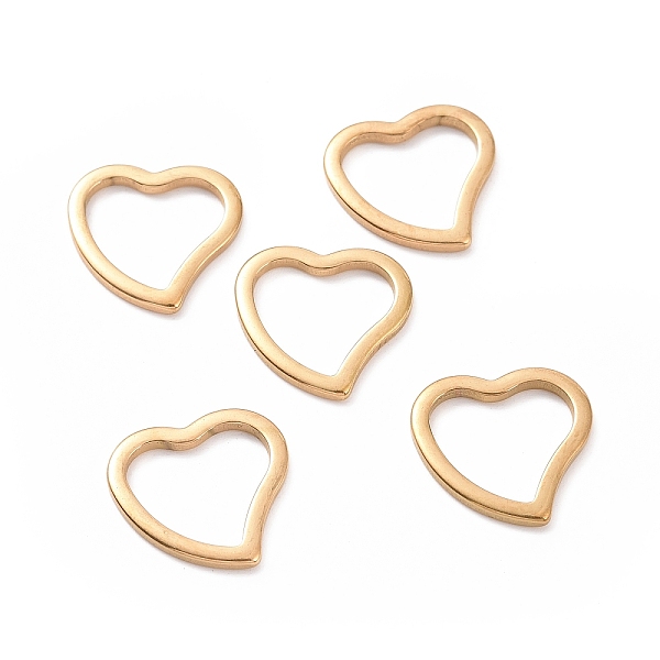PandaHall 304 Stainless Steel Linking Rings, Heart, Golden, 14.5x15x1.5mm, Hole: 12x10mm 304 Stainless Steel Heart
PandaHall 304 Stainless Steel Linking Rings, Heart, Golden, 14.5x15x1.5mm, Hole: 12x10mm 304 Stainless Steel Heart