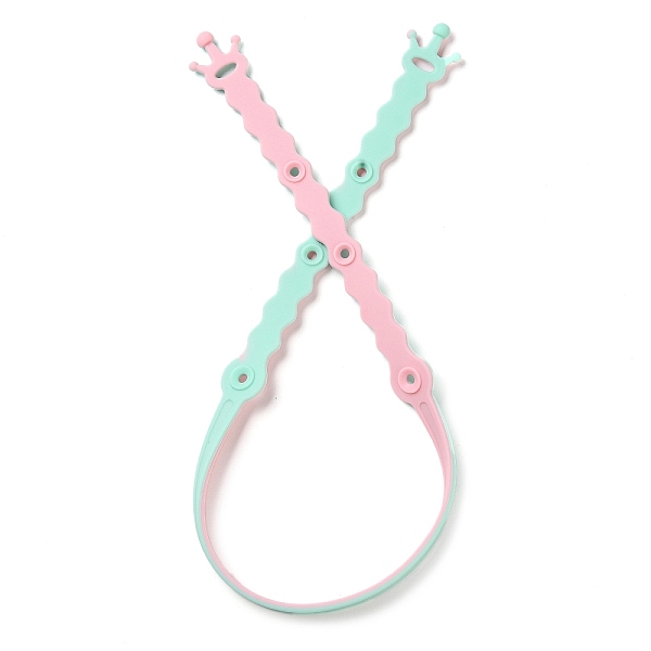 PandaHall Silicone Baby Pacifier Holder Chains, Baby Chewing Teething Toys for Baby Shower, Crown, Pink, 510x21x5mm, Hole: 4.5mm Silicone...
PandaHall Silicone Baby Pacifier Holder Chains, Baby Chewing Teething Toys for Baby Shower, Crown, Pink, 510x21x5mm, Hole: 4.5mm Silicone...