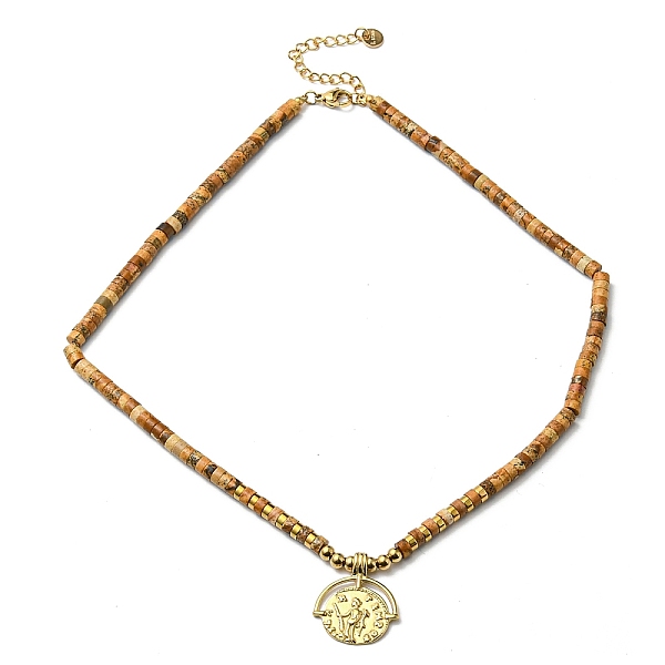 PandaHall Natural Picture Jasper Bead Necklaces, Ion Plating(IP) 304 Stainless Steel Pendants Necklaces for Women, Real 18K Gold Plated...
PandaHall Natural Picture Jasper Bead Necklaces, Ion Plating(IP) 304 Stainless Steel Pendants Necklaces for Women, Real 18K Gold Plated...