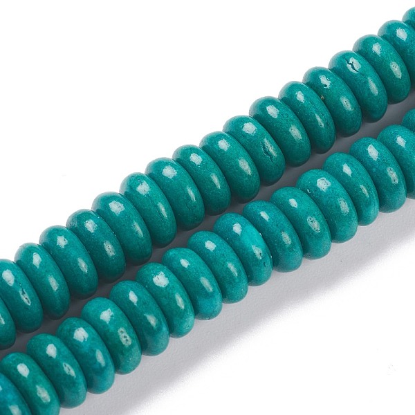 PandaHall Synthetic Turquoise Beads Strands, Dyed, Disc/Flat Round, Heishi Beads, Teal, 8mm, Hole: 1mm, about 121pcs/strand, about 15 inch..., Cyan
PandaHall Synthetic Turquoise Beads Strands, Dyed, Disc/Flat Round, Heishi Beads, Teal, 8mm, Hole: 1mm, about 121pcs/strand, about 15 inch..., Cyan