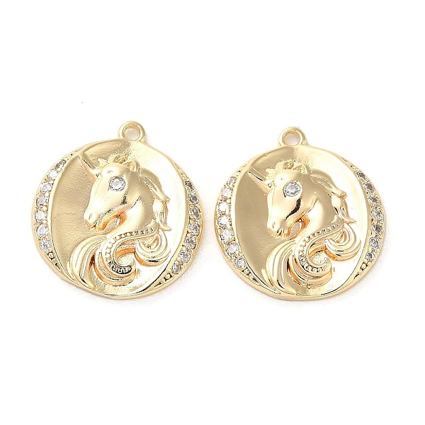 PandaHall Brass Micro Pave Clear Cubic Zirconia Pendants, Flat Round with Unicorn Pattern, Real 18K Gold Plated, 18x16.5x2.5mm, Hole: 1.4mm...
PandaHall Brass Micro Pave Clear Cubic Zirconia Pendants, Flat Round with Unicorn Pattern, Real 18K Gold Plated, 18x16.5x2.5mm, Hole: 1.4mm...