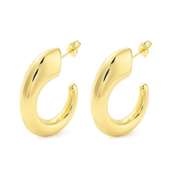 PandaHall Brass Stud Earrings, Half Hoop Earrings, Real 18K Gold Plated, 32x8mm Brass
PandaHall Brass Stud Earrings, Half Hoop Earrings, Real 18K Gold Plated, 32x8mm Brass