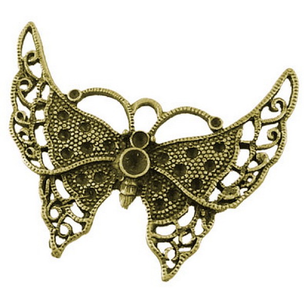 PandaHall Tibetan Style Big Butterfly Pendant Rhinestone Settings, Antique Bronze, Lead Free & Cadmium Free, 55x43x2mm, Hole: 6mm Alloy...
PandaHall Tibetan Style Big Butterfly Pendant Rhinestone Settings, Antique Bronze, Lead Free & Cadmium Free, 55x43x2mm, Hole: 6mm Alloy...