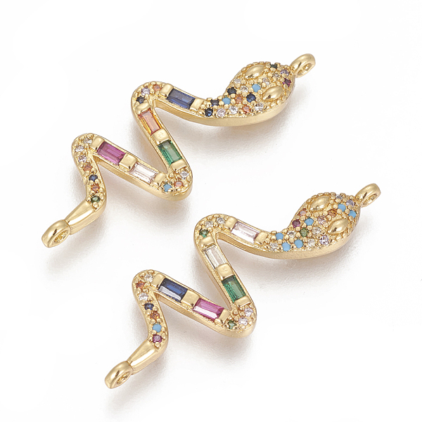PandaHall Brass Micro Pave Cubic Zirconia Links, Cadmium Free & Lead Free, Snake, Colorful, Golden, 35x13x2.5mm, Hole: 1.2mm Brass+Cubic...
PandaHall Brass Micro Pave Cubic Zirconia Links, Cadmium Free & Lead Free, Snake, Colorful, Golden, 35x13x2.5mm, Hole: 1.2mm Brass+Cubic...
