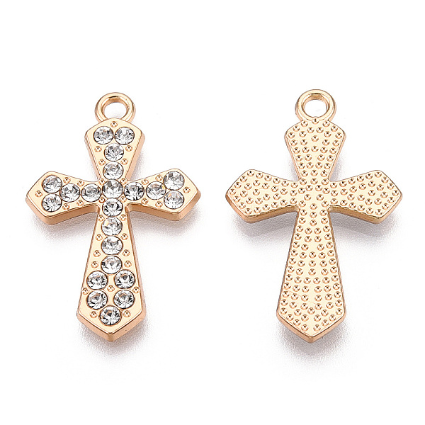 PandaHall Alloy Pendants, with Crystal Rhinestone, Cross Charm, Cadmium Free & Nickel Free & Lead Free, Light Gold, 30.5x19.5x2.5mm, Hole..., Clear
PandaHall Alloy Pendants, with Crystal Rhinestone, Cross Charm, Cadmium Free & Nickel Free & Lead Free, Light Gold, 30.5x19.5x2.5mm, Hole..., Clear
