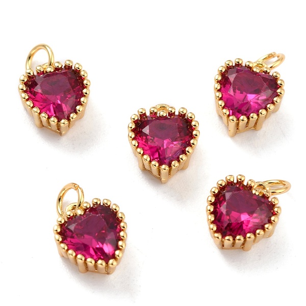 PandaHall Real 18K Gold Plated Brass Inlaid Cubic Zirconia Charms, with Jump Ring, Long-Lasting Plated, Heart, Deep Pink, 8.5x7x4mm, Jump...
PandaHall Real 18K Gold Plated Brass Inlaid Cubic Zirconia Charms, with Jump Ring, Long-Lasting Plated, Heart, Deep Pink, 8.5x7x4mm, Jump...