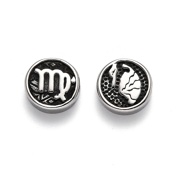 PandaHall 304 Stainless Steel Beads, Flat Round with Twelve Constellations, Antique Silver, Virgo, 10x4mm, Hole: 1.8mm 304 Stainless Steel...
PandaHall 304 Stainless Steel Beads, Flat Round with Twelve Constellations, Antique Silver, Virgo, 10x4mm, Hole: 1.8mm 304 Stainless Steel...
