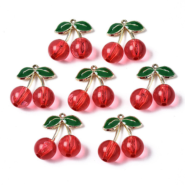 PandaHall Alloy Enamel Pendants, with Transparent Acrylic, Cadmium Free & Lead Free, Light Gold, 3D Cherry Charm, Cerise, 27x23.5x11.5mm..., Red
PandaHall Alloy Enamel Pendants, with Transparent Acrylic, Cadmium Free & Lead Free, Light Gold, 3D Cherry Charm, Cerise, 27x23.5x11.5mm..., Red